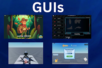 make animated roblox gui and script it