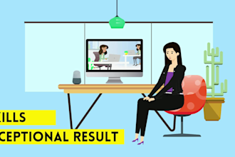create 2d animated explainer video or 2d animation marketing video
