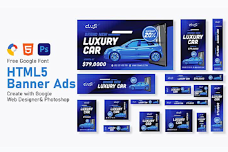 create animated GIF banner or html5 google ads banner