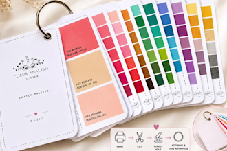 do personal color analysis with printable swatch color palette