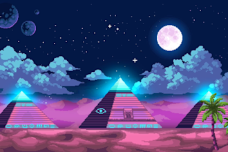 create 8bit and 16bit pixel art animations for you