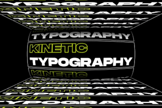 do custom kinetic typography animation with motion graphics