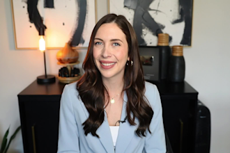 create a fully edited female spokesperson video