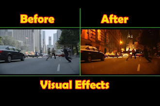 do vfx compositing,visual effects,green screen removal,vfx cleanup