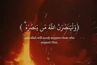 edit islamic video, quran recitation, quran video in 3 hrs, page monetization