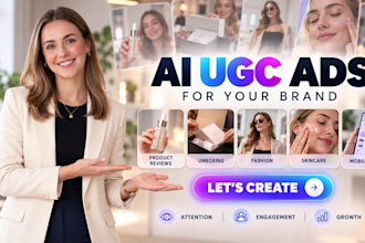 create ai ugc and commercial ads, unboxing and review videos for brands