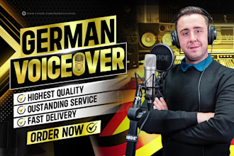 record a male german voice over in a smooth voice