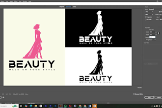 create a minimal silhouette logo and character illustrations