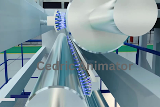 3d industrial animation 3d plastic film extrusion machinery 3d factory process