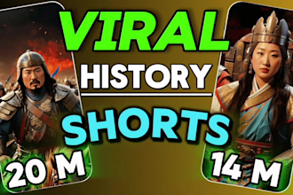 create viral  ai history shorts for your youtube, instagram, tiktok reels
