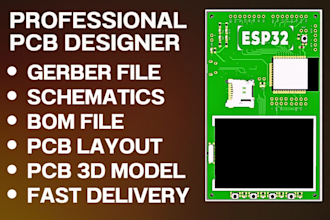 make pcb schematics, design, and pcb 3d model