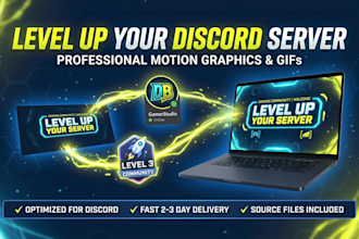 design animated discord logo, banner, gif, pfp and server icon