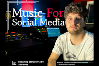 produce custom music for ads, reels and brands