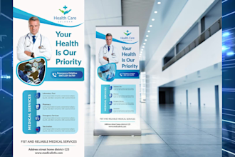 do roll up banner design and billboard design