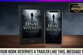 create a cinematic book trailer video for your novel or ebook