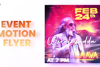 do professional motion flyers for event, club or party