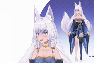 draw and rig live2d model, live2d rigging, 2d rigging, vtuber commission