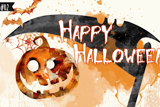 create a happy halloween intro video
