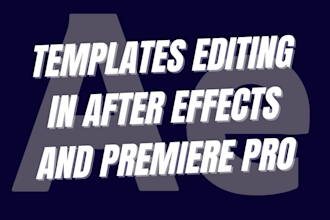 edit video templates in after effects or premiere pro