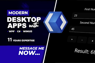 develop desktop application using csharp, wpf and winui