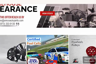 build a custom autopart store, automotive store, auto part website