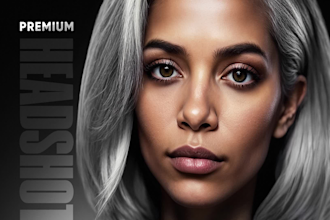 do premium headshot, portrait editing and photo retouching in photoshop