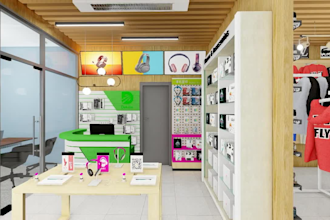 design 3d interior render for your office and retail space