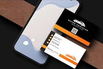 create a luxury professional business card with qr code