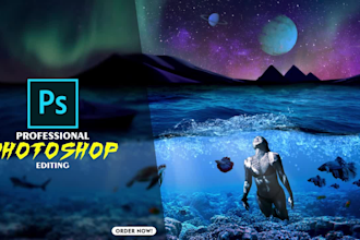 do pro photoshop image editing, manipulation and compositing