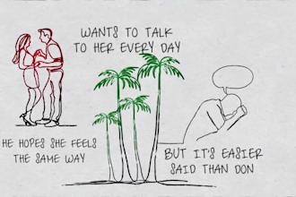 create creative hand drawn lyric music video