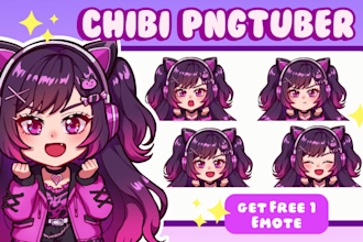 draw pngtuber character for your vtuber twitch streaming