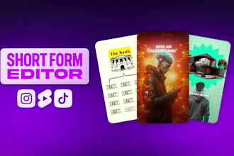 be short video editor, tiktok editor, instagram reels, youtube shorts video