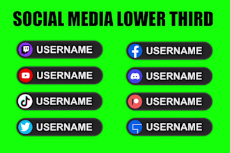 create social media lower third animation