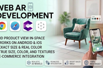create a webar augmented reality 3d experience for android and ios