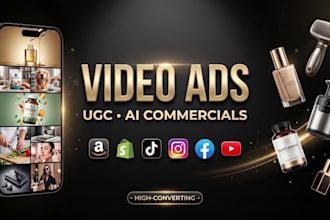high converting amazon video ads, ugc ads and ai commercials