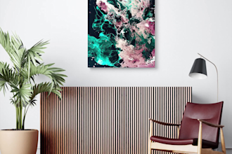 create modern and realistic canvas wall art mockups