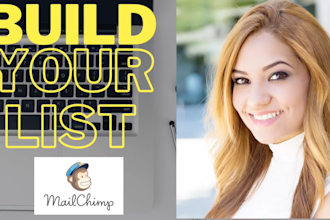 setup mailchimp email marketing, campaigns, and landing page