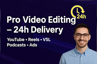 provide pro video editing service, 24h delivery