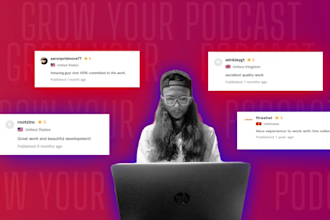 develop podcast website, radio website, music website, artist website and blog