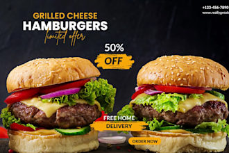 design eye catching restaurant food menu,  drink menu, food poster, brochure