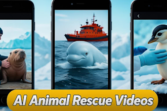 create ai animals rescue videos for tiktok and youtube shorts