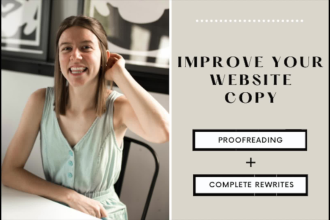 proofread, edit, and rewrite your website copy and content