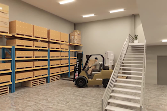 create 3d industrial animation logistics warehouse facility visualisation