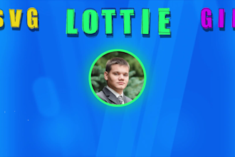 do mascot character lottie animation, svg, GIF for web