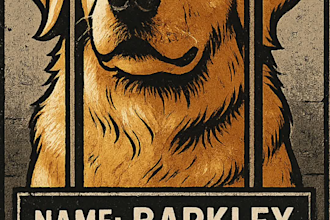 create a pet jailbird design for shirts and prints plus free upgrade