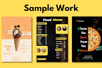 make food poster design,foodflyer,social media ad in 12 hour