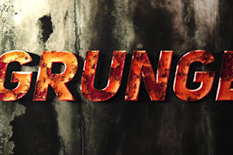 make a killer grunge logo or intro animation