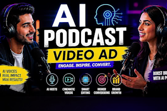do a professional ai podcast videos for tiktok and facebook