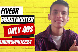 be your ghostwriter, book writer, amazon kdp writer