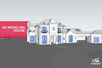 do sketchup 3d modeling of residential houses